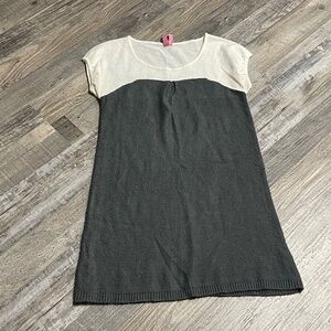 Gray and White Light Sweater Dress